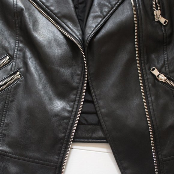ZARA TRF Leather Motorcycle Jacket - Picture 5 of 9